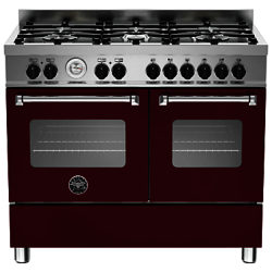 Bertazzoni Master Series Twin Dual Fuel Range Cooker Matt Burgundy